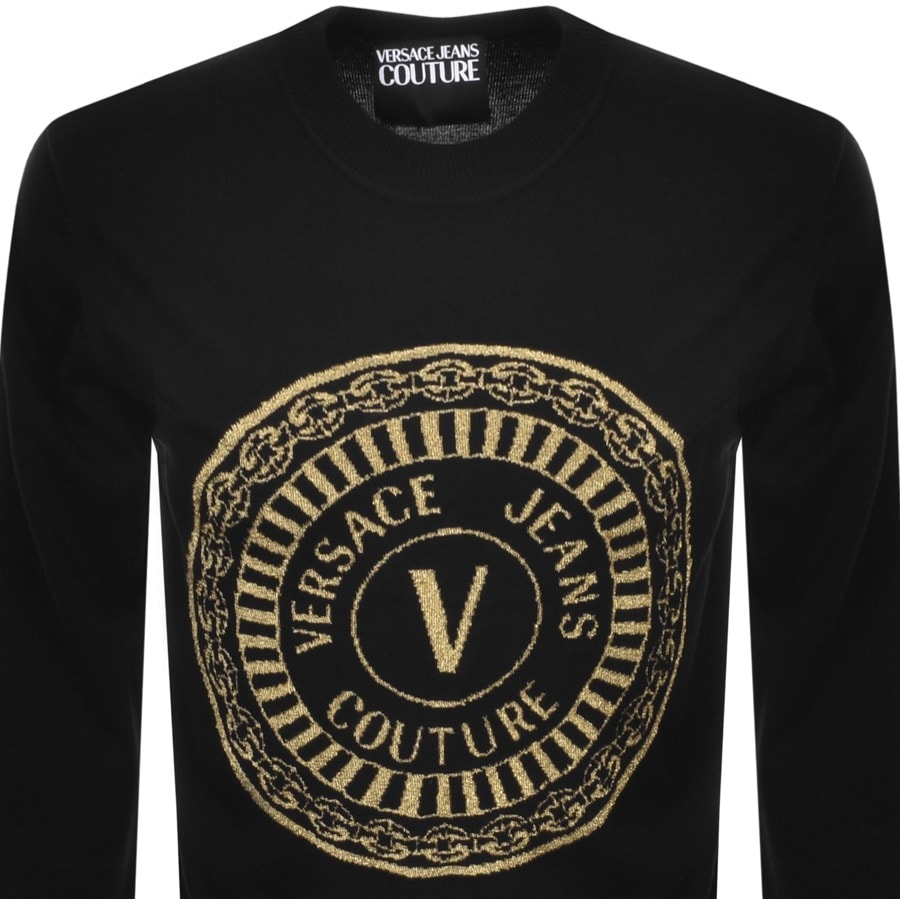 Alternative Image for ProductVersace Jeans Couture Logo Knit Jumper Black2